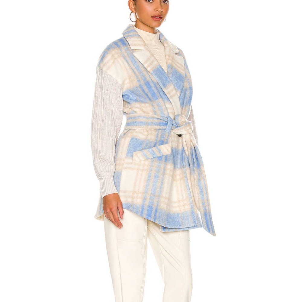 Aretha Coat in Glacier Blue & Oatmeal Multi
Cinq a Sept - Picture 2 of 4